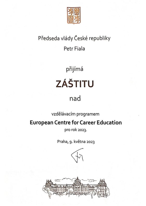 Prime Minister of the Czech Republic auspices for ECCEDU, 2023