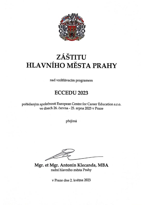 City of Prague auspices for ECCEDU, 2023